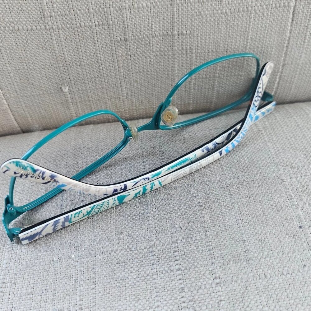 Vera Bradley Women Eyeglasses Frame Brown/Turquoise SANTIAGO Glasses SHARON - Picture 4 of 12